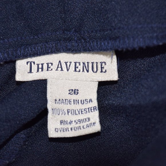 The Avenue Navy Side Zip Slacks Size 26 - Picture 8 of 8